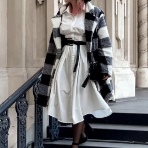 PU Leather Knot Wide Waist Corset with Buckle Belt Black - Picture 4 of 6